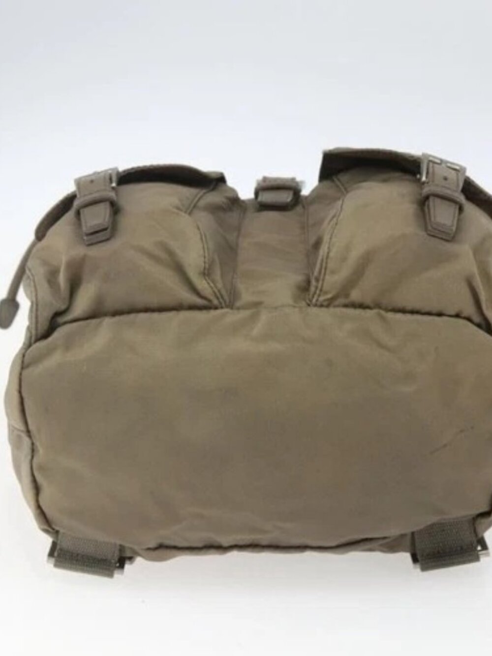 PRADA Backpack Nylon Khaki Silver Auth 163902 - Picture 9 of 16
